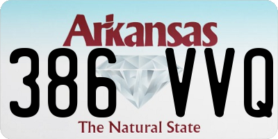 AR license plate 386VVQ