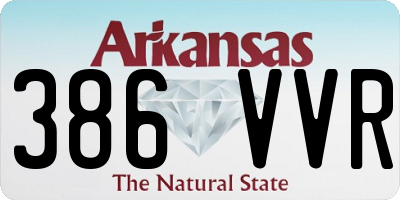 AR license plate 386VVR