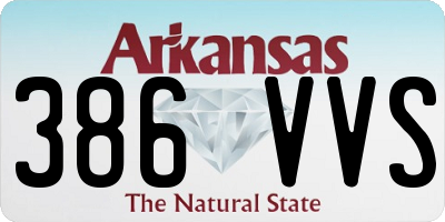 AR license plate 386VVS