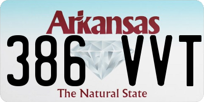 AR license plate 386VVT
