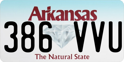 AR license plate 386VVU