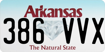 AR license plate 386VVX