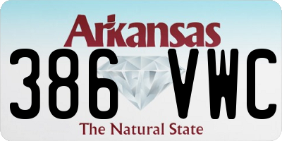 AR license plate 386VWC