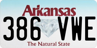 AR license plate 386VWE