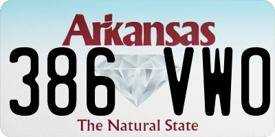 AR license plate 386VWO