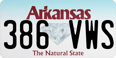 AR license plate 386VWS