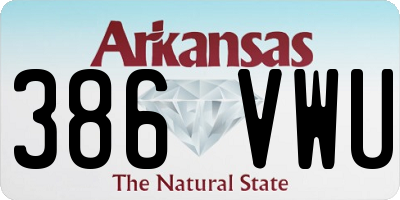 AR license plate 386VWU