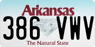 AR license plate 386VWV