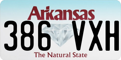 AR license plate 386VXH