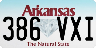 AR license plate 386VXI