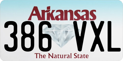 AR license plate 386VXL