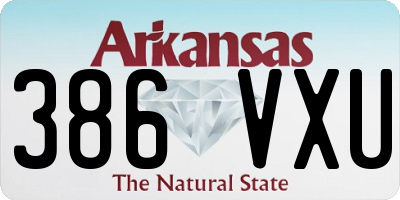 AR license plate 386VXU