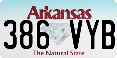 AR license plate 386VYB