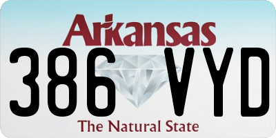 AR license plate 386VYD