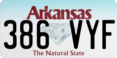 AR license plate 386VYF