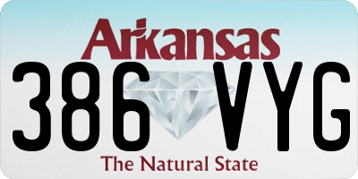 AR license plate 386VYG
