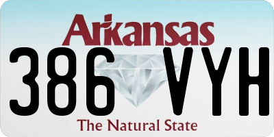 AR license plate 386VYH