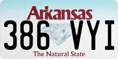 AR license plate 386VYI