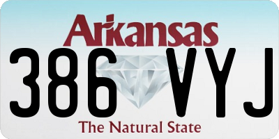 AR license plate 386VYJ