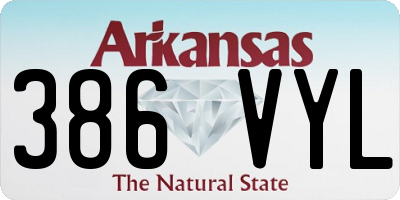 AR license plate 386VYL