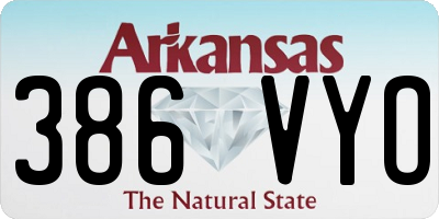 AR license plate 386VYO