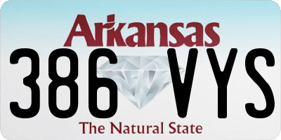 AR license plate 386VYS