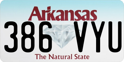 AR license plate 386VYU