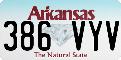 AR license plate 386VYV