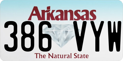 AR license plate 386VYW