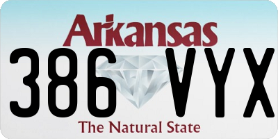 AR license plate 386VYX