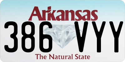 AR license plate 386VYY
