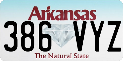 AR license plate 386VYZ