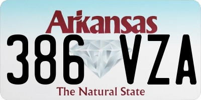 AR license plate 386VZA