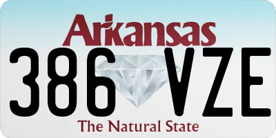 AR license plate 386VZE