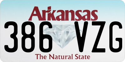 AR license plate 386VZG