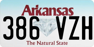 AR license plate 386VZH
