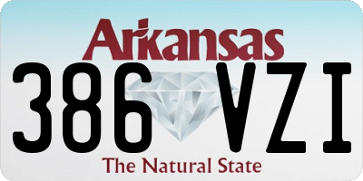 AR license plate 386VZI