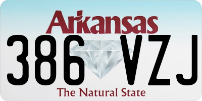 AR license plate 386VZJ