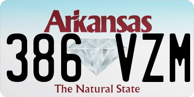 AR license plate 386VZM