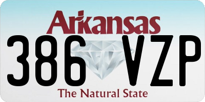 AR license plate 386VZP