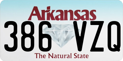 AR license plate 386VZQ