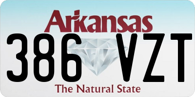 AR license plate 386VZT