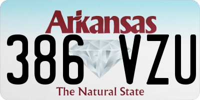AR license plate 386VZU