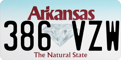 AR license plate 386VZW