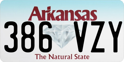 AR license plate 386VZY