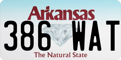 AR license plate 386WAT