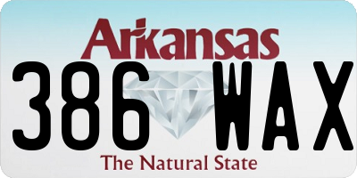 AR license plate 386WAX