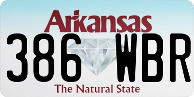 AR license plate 386WBR