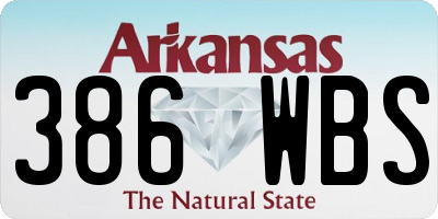 AR license plate 386WBS