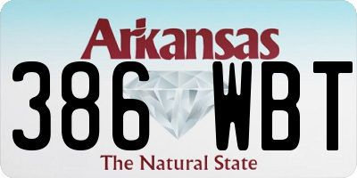 AR license plate 386WBT